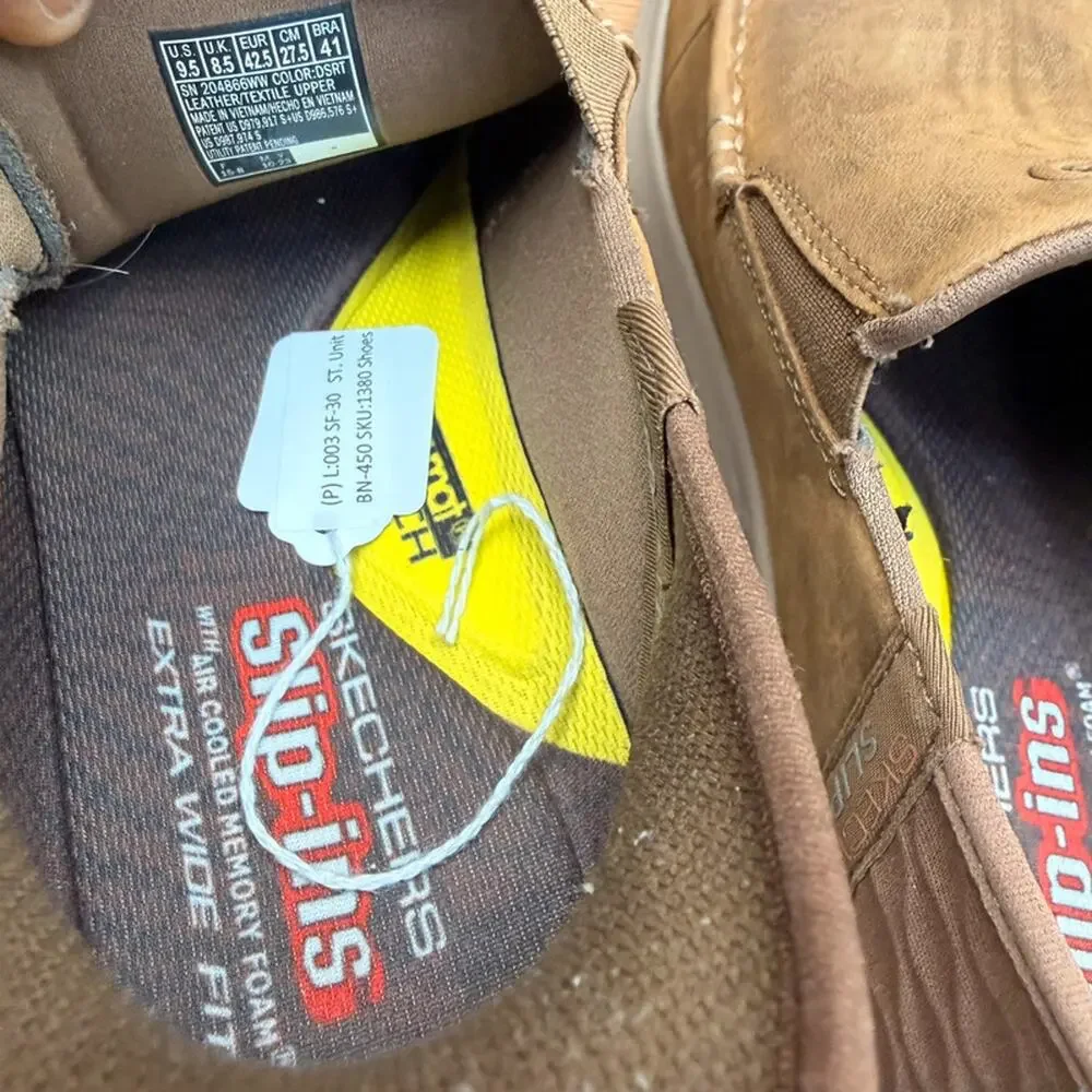 Skechers Men’s size 9.5 Tan Brown Slip-On Casual Loafers